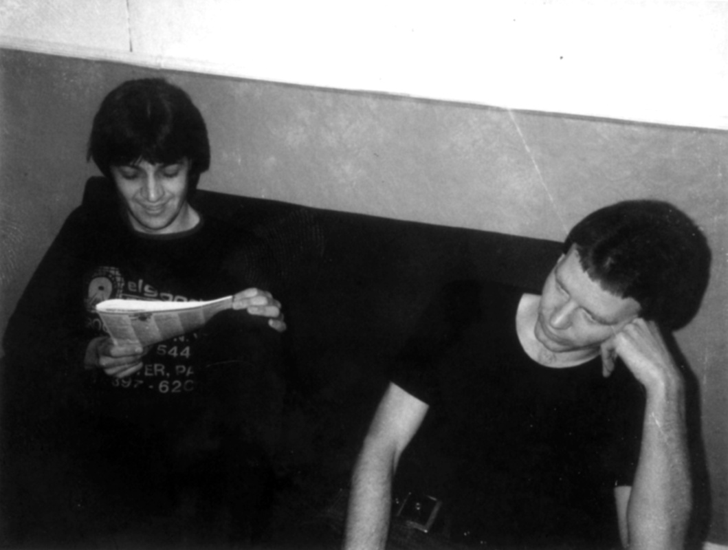 Phil Shoenfelt and a friend, Nick, in Manchester 1978